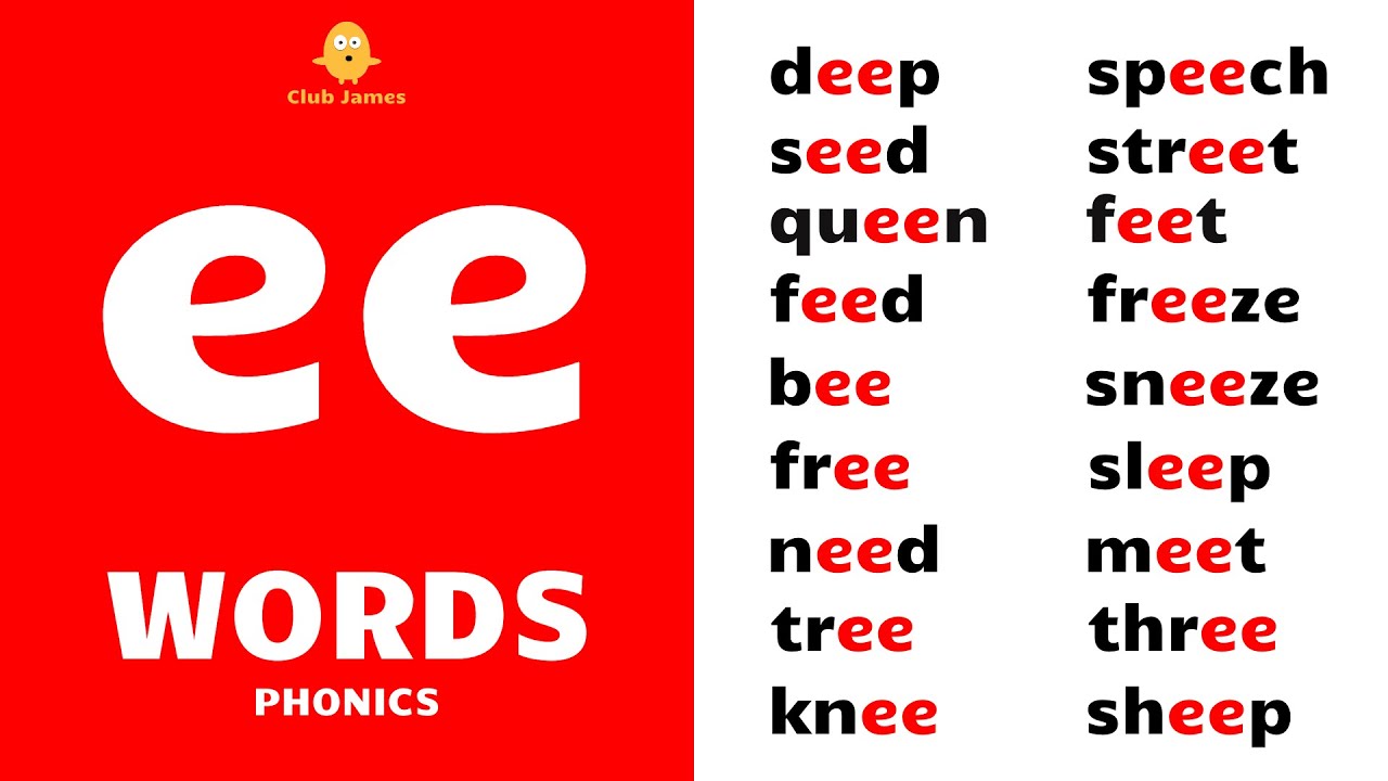 3 letter words with ee
