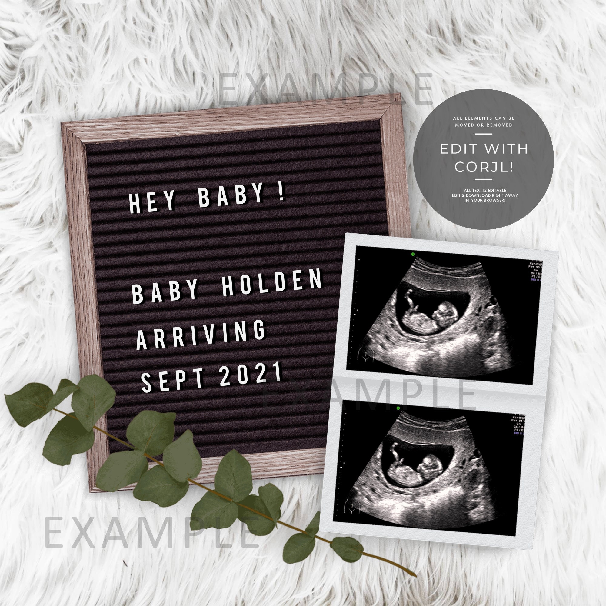 baby announcement letter board template