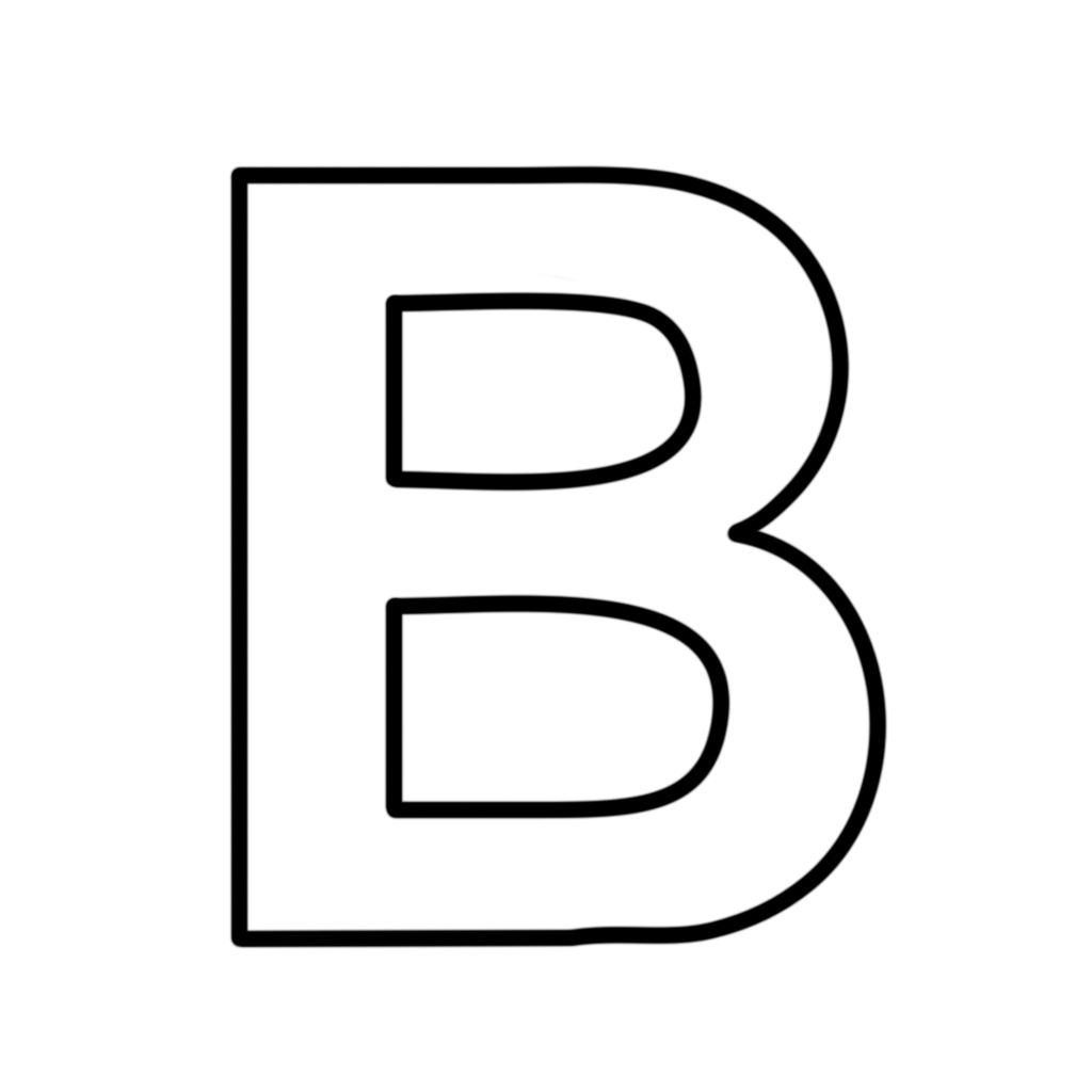 capital b block letter