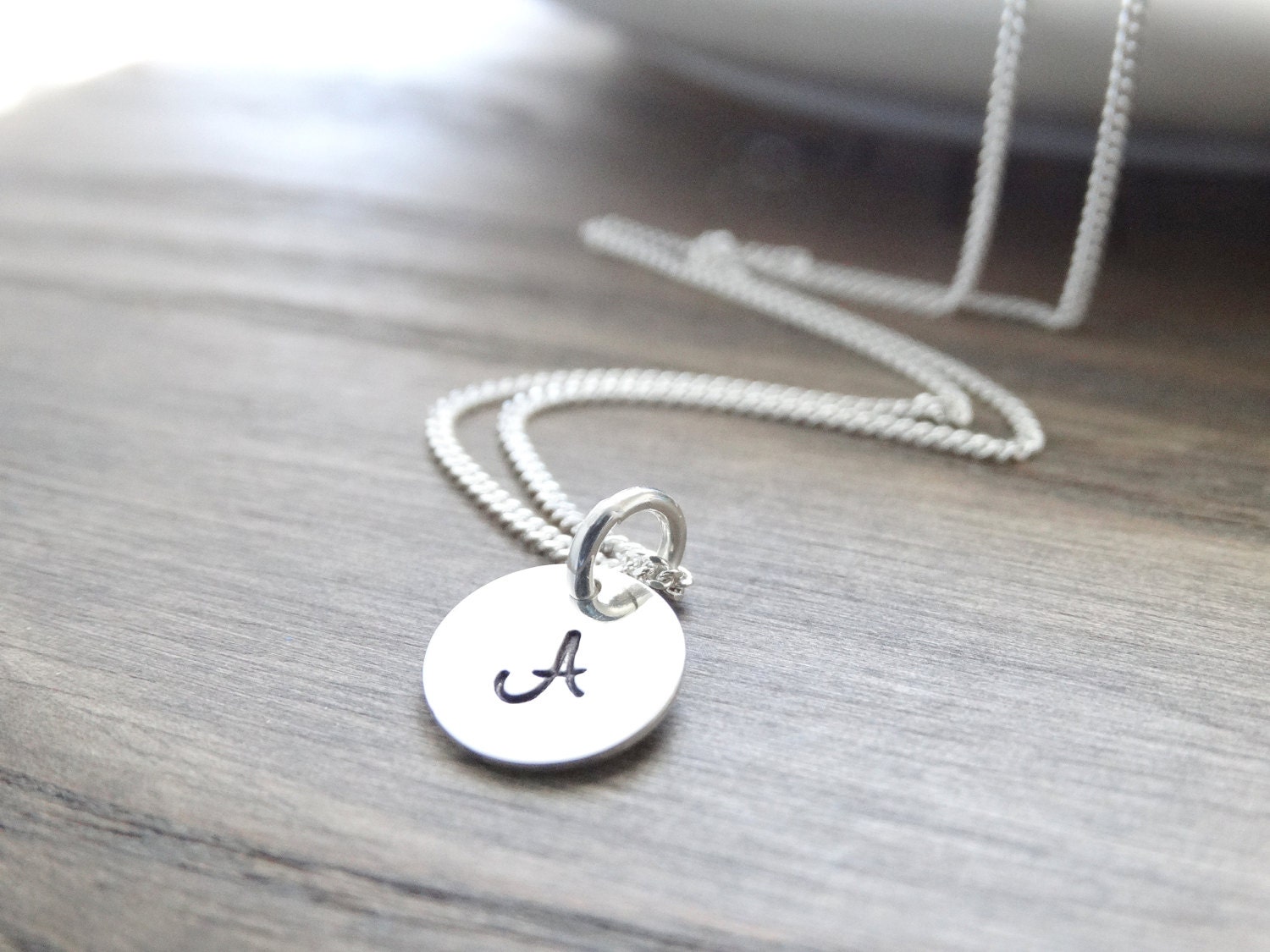 sterling silver letter necklace charms