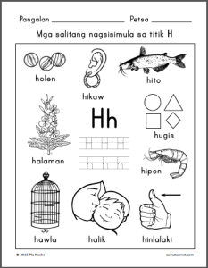things start with letter h tagalog