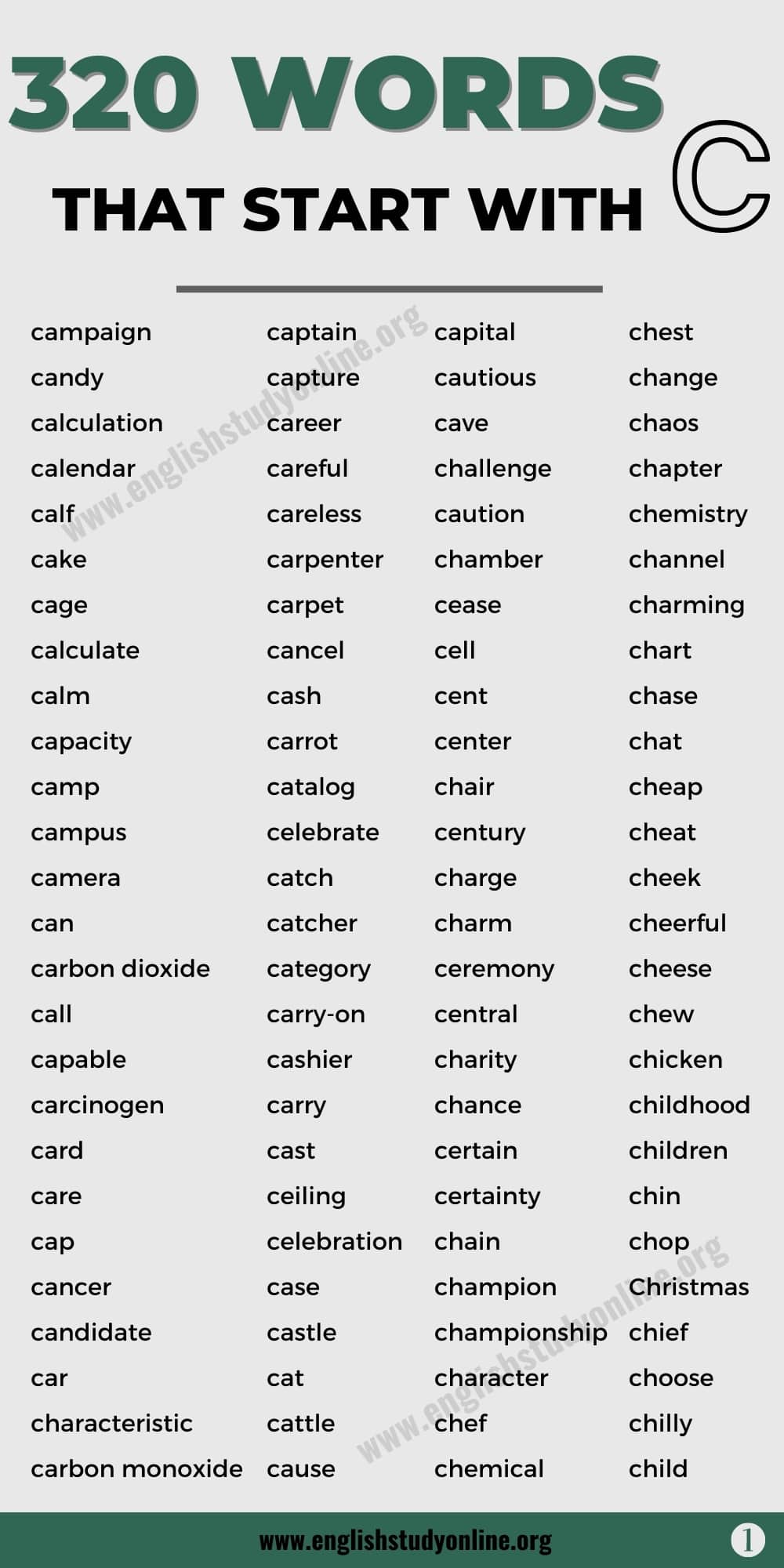 what 2 letter words start with c