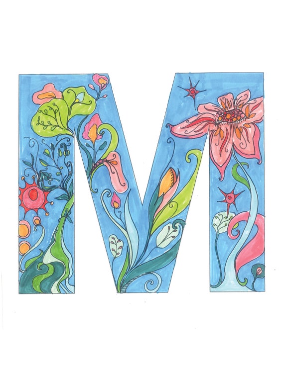 letter m coloring pages for adults 1