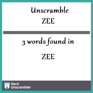 2 letter words ending with zee