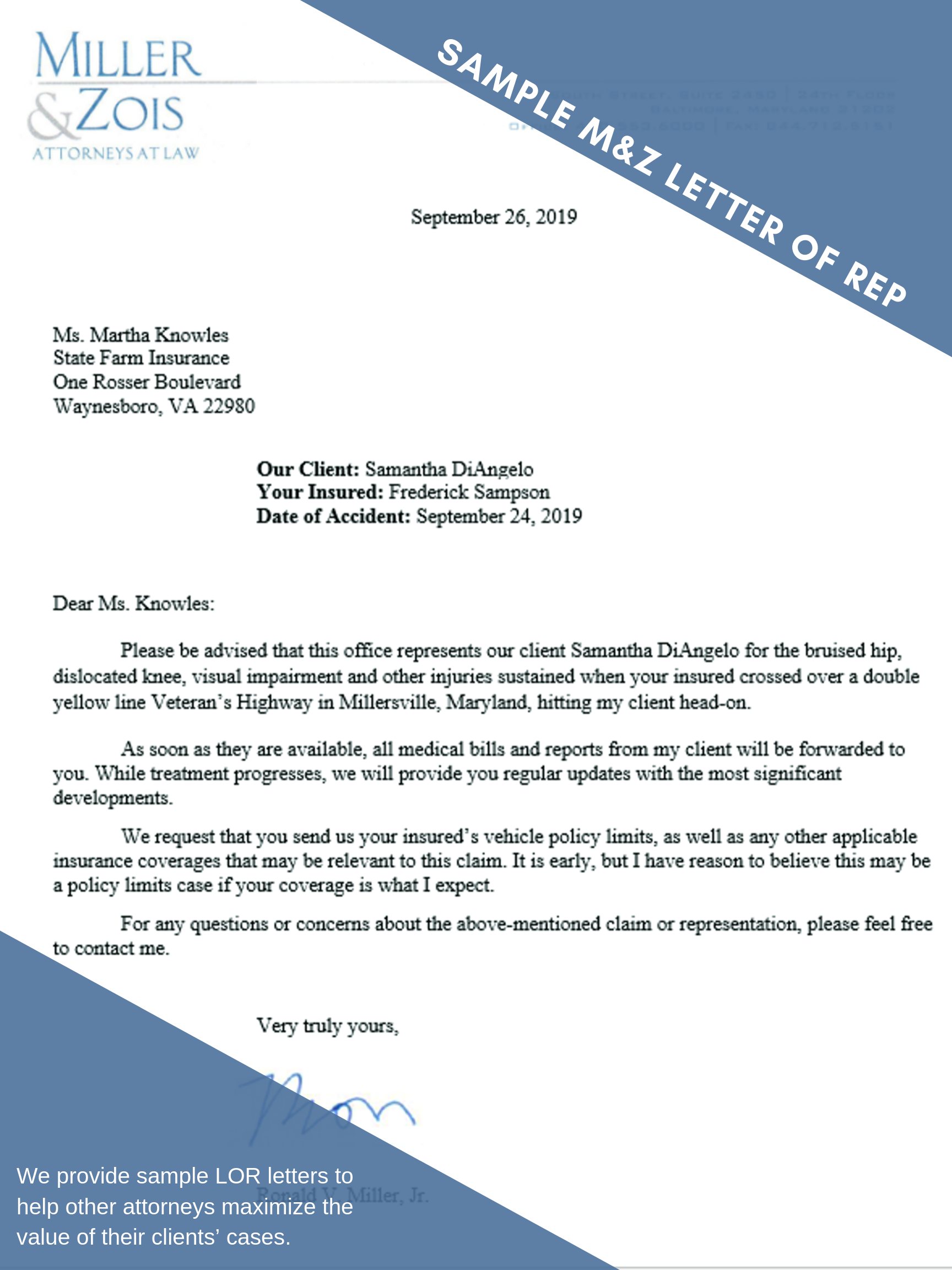 attorney letter of representation lawyer