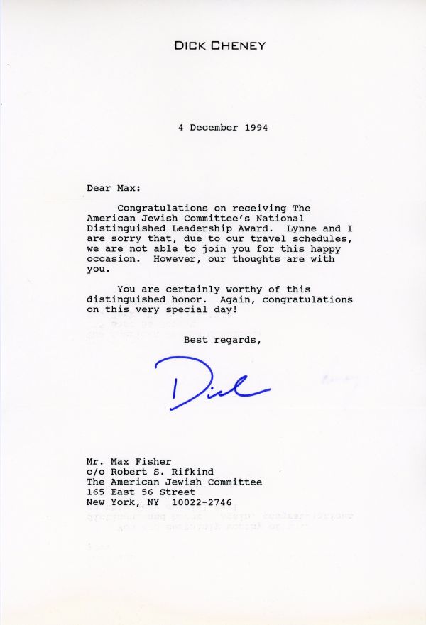 dick cheney letter to grandkids
