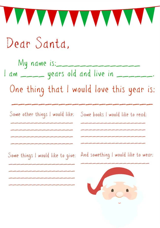 letter to santa template word free