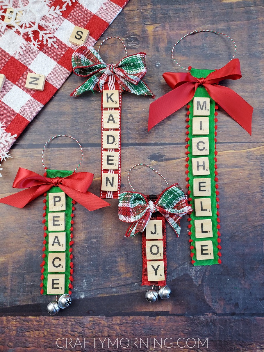 scrabble letter christmas ornaments