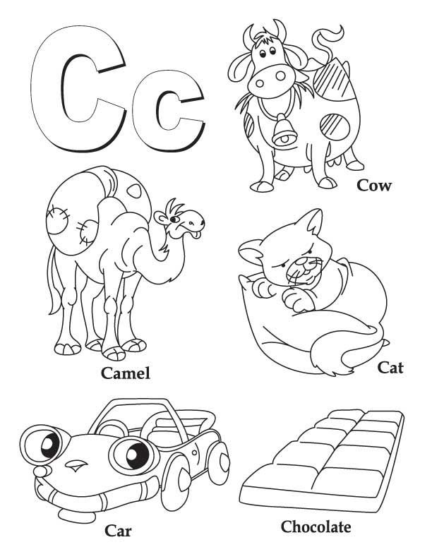 starts with letter c coloring pages