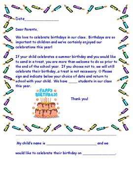 welcome letter to parents for summer school