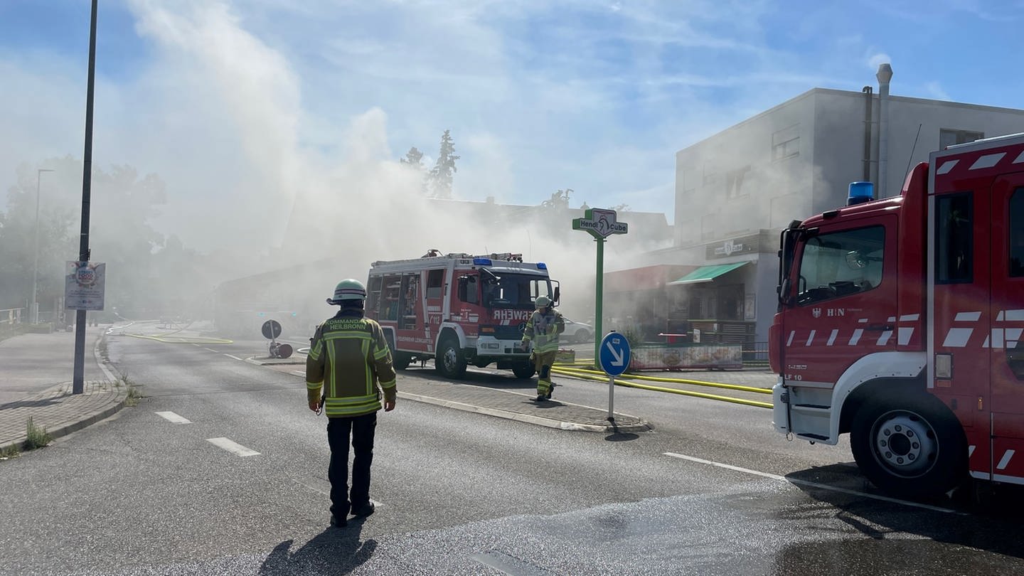 Brand in Einkaufsmarkt in Leingarten